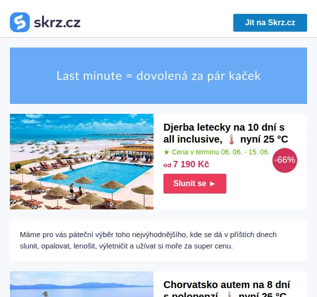 Vánoce na Skrz: Slevy do -66% na dovolenou – červen 2026 | Nuslet.cz