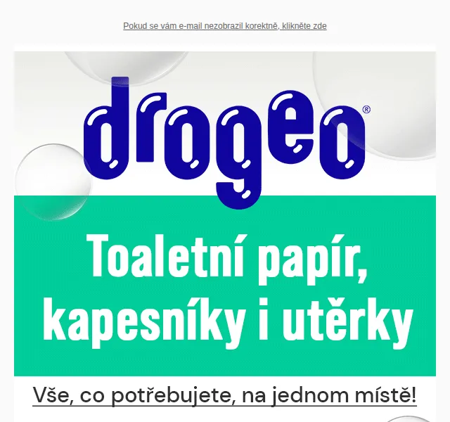 Drogeo: toaletní papír 8 ks za 49,90 Kč – červen 2026 | Nuslet.cz