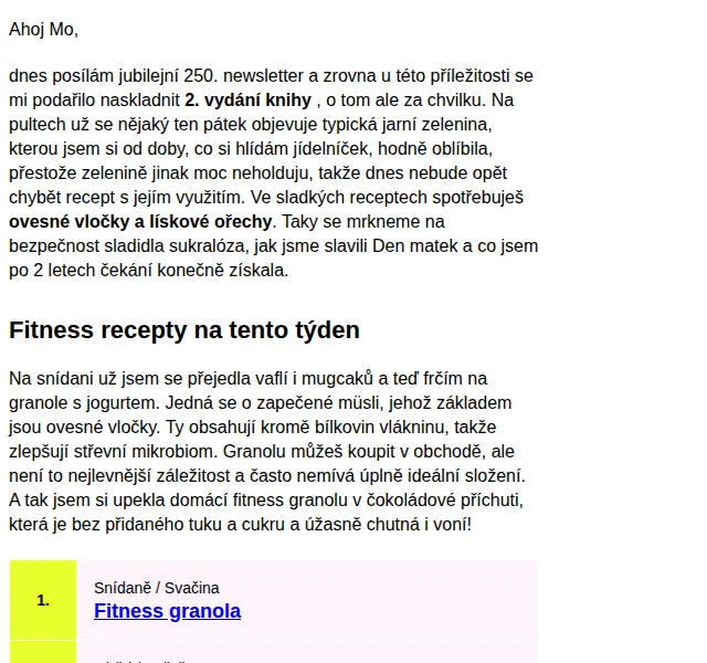 BAJOLA ✌ Fit bez diet: 2. vydání knihy Fit bez diet – červen 2026 | Nuslet.cz