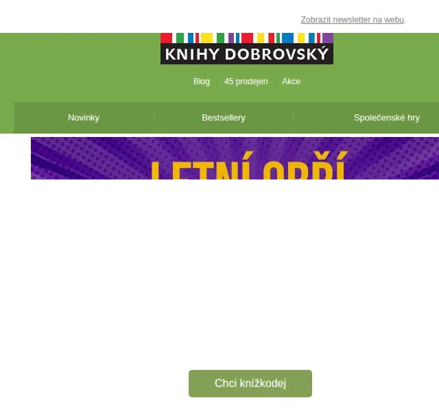 KnihyDobrovsky.cz: knihy od 19 Kč v akci Knížkodej – červen 2026 | Nuslet.cz