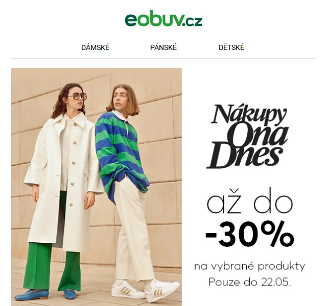 eobuv.cz: Sleva až -30 % na dámské, pánské a dětské značky – červen 2026 | Nuslet.cz