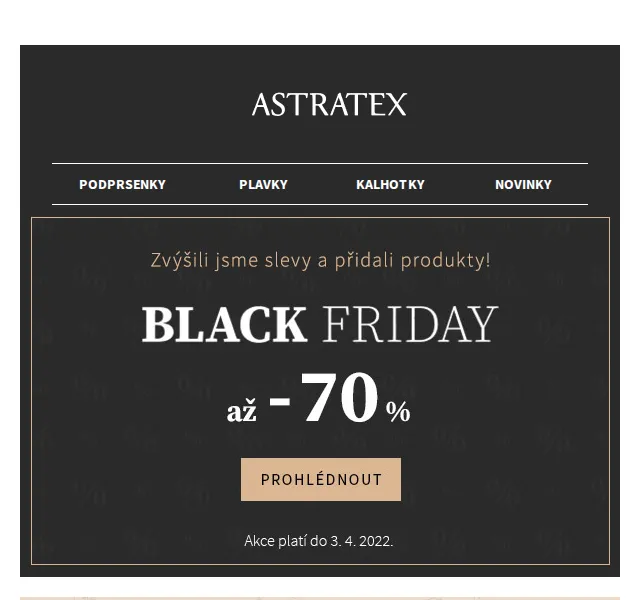 Astratex.cz: Až 70 % Black Friday slevy na plavky a podprsenky – červen 2026 | Nuslet.cz