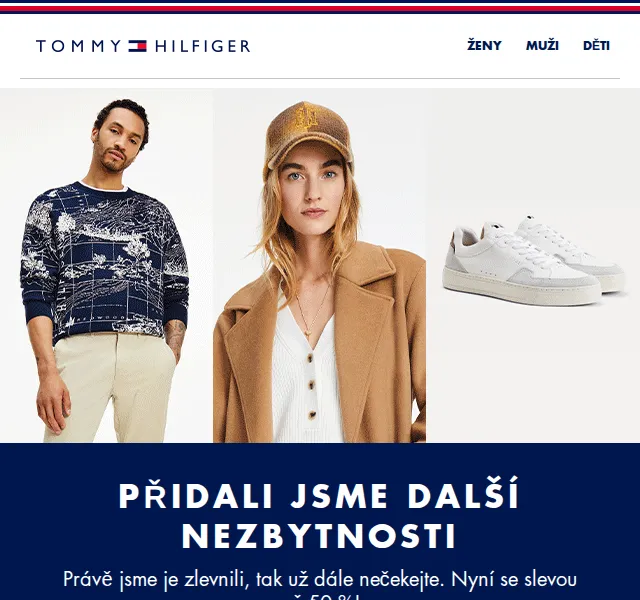 Tommy Hilfiger: zlevněné kousky až 50 % – červen 2026 | Nuslet.cz