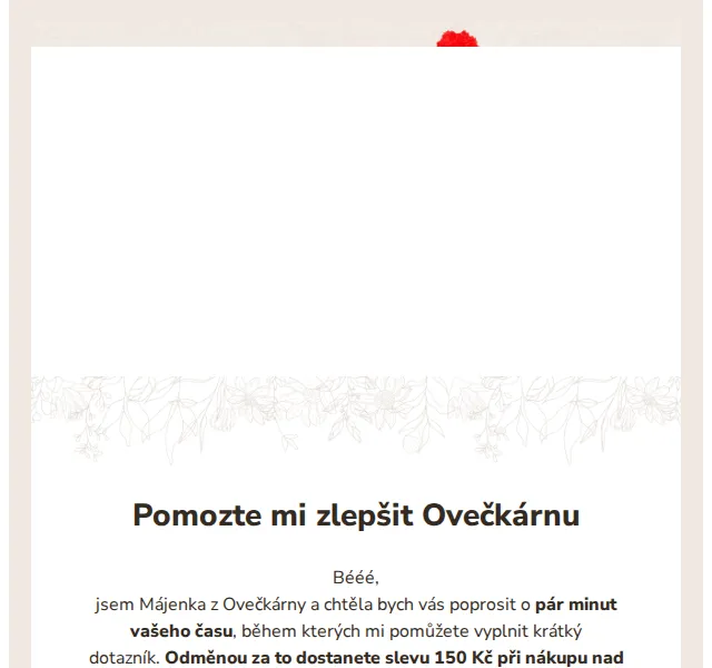 Ovečkárna: sleva 150 Kč za dotazník – červen 2026 | Nuslet.cz