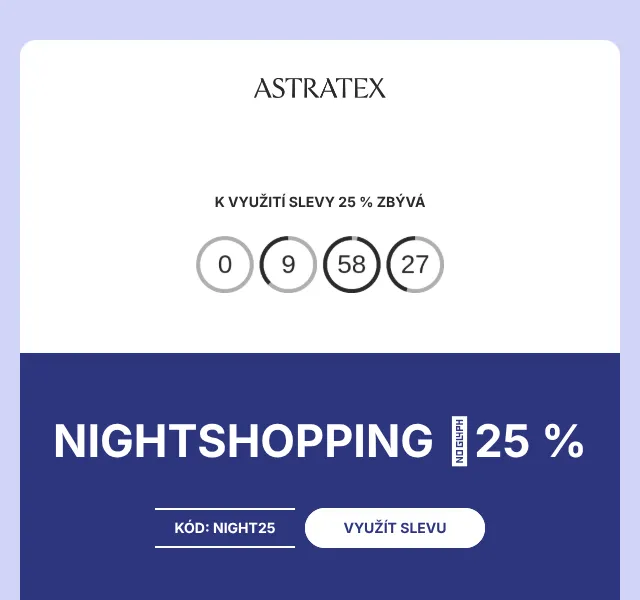Astratex: podprsenky se slevou 25 % – červenec 2026