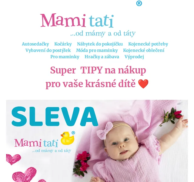 Mamitati.cz: Sleva 200 Kč na dětské zboží – červenec 2026 | Nuslet.cz