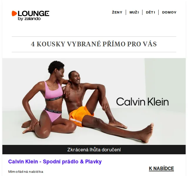 Lounge by Zalando: Calvin Klein a Wrangler sleva až 75 % – červen 2026 | Nuslet.cz