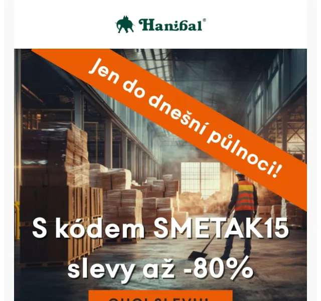 Hanibal: Sleva až 80 % s kódem SMETAK15 – červenec 2026 | Nuslet.cz