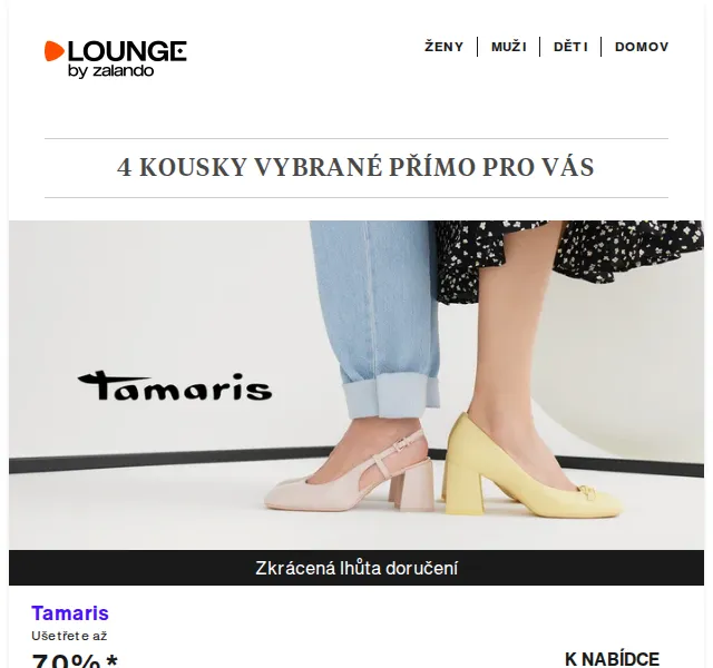 Lounge by Zalando: Tamaris, G-Star a Emporio Armani – slevy až 75 % – červen 2026 | Nuslet.cz