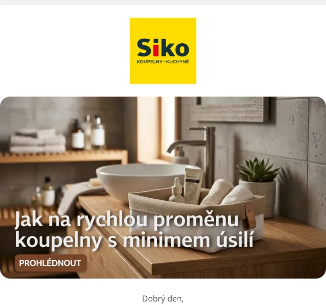 SIKO KOUPELNY: sleva 20 % na vybavení – květen 2026