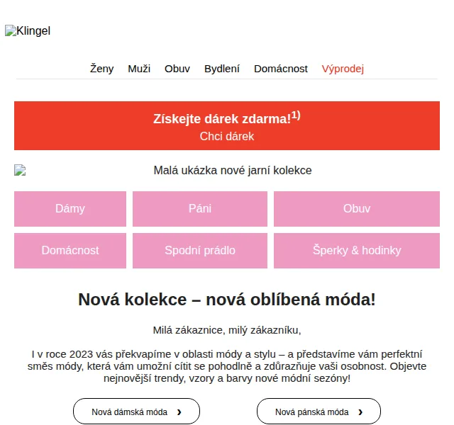 KLiNGEL: Nová módní kolekce se slevou až 40% – červen 2026 | Nuslet.cz