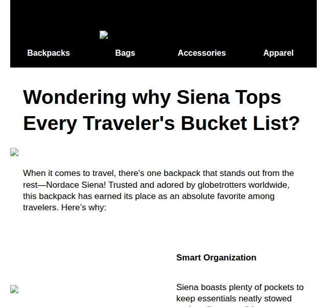 Nordace: Siena batoh s 10% slevou – červen 2026 | Nuslet.cz