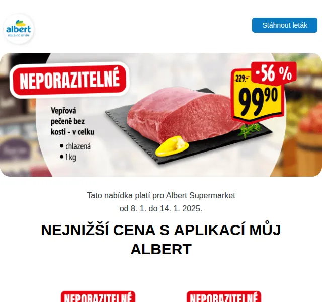Albert: Akční festival – Persil 349 Kč, Pražská Vodka 119,90 Kč – červen 2026 | Nuslet.cz