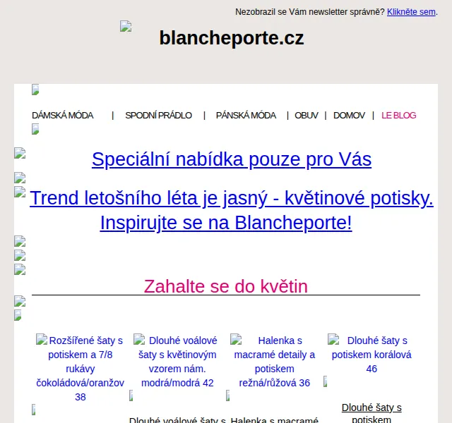 Blancheporte: Květinové hity léta od 349 Kč – červen 2026 | Nuslet.cz