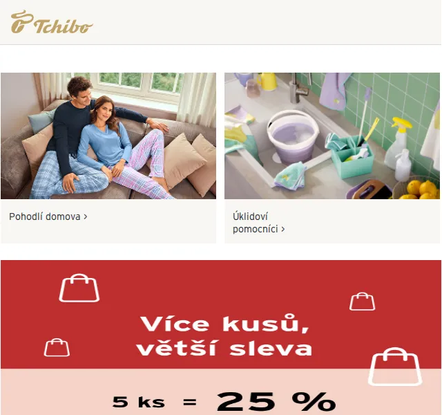 Tchibo: slevy až 25 % na oblečení a bydlení – duben 2026