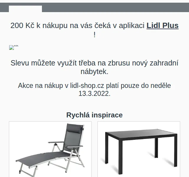 Lidl: Sleva 200 Kč na nákup + výprodej zahradního nábytku – červen 2026 | Nuslet.cz