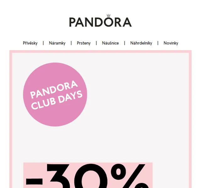 Pandora: 30% sleva na jarní šperky – červen 2026 | Nuslet.cz