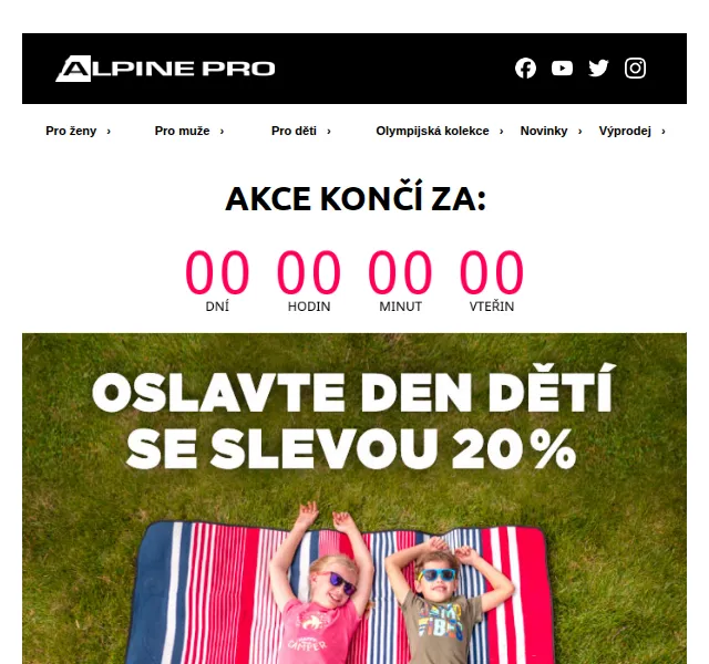 ALPINE PRO: SLEVA 20 % na vše dětské – červen 2023 | Nuslet.cz