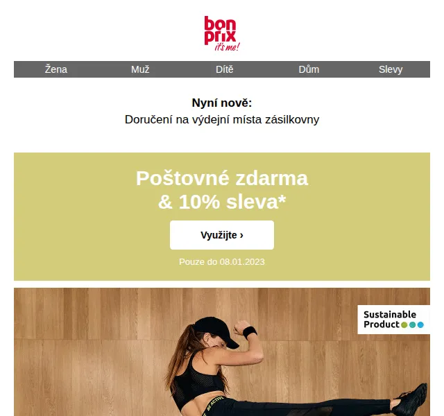 bonprix: poštovné zdarma + 10% slevu na vše – červen 2026 | Nuslet.cz