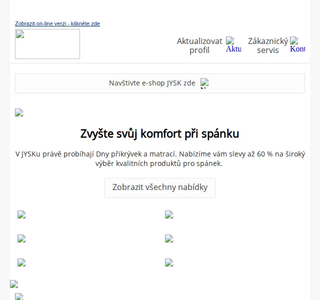 JYSK: Dny přikrývek a matrací – sleva až 60 % – červen 2026 | Nuslet.cz