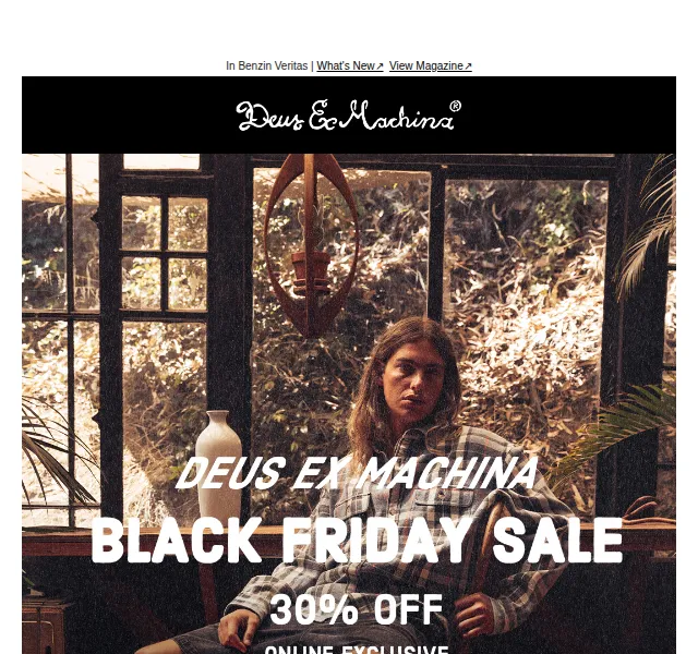 Deus Ex Machina Europe: Black Friday Best Sellers 30% sleva – červen 2026 | Nuslet.cz