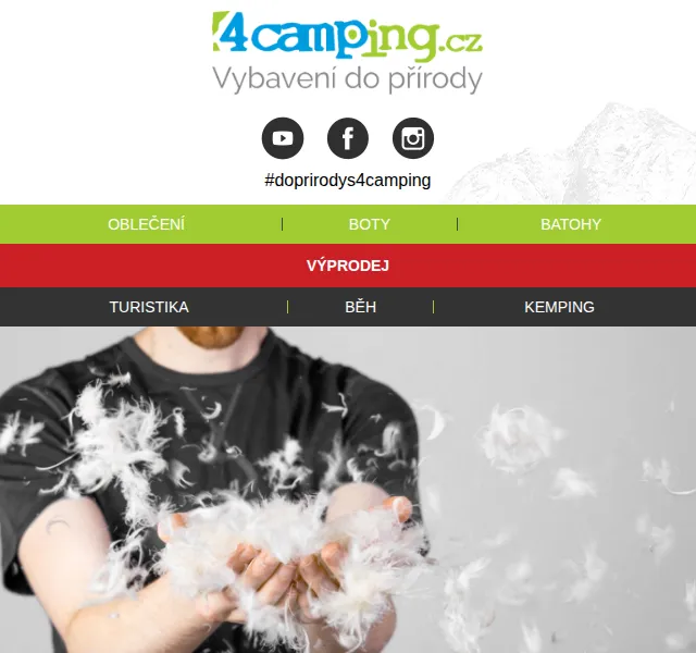 4camping.cz: Péřové oblečení a spacáky + doprava zdarma – červen 2026 | Nuslet.cz