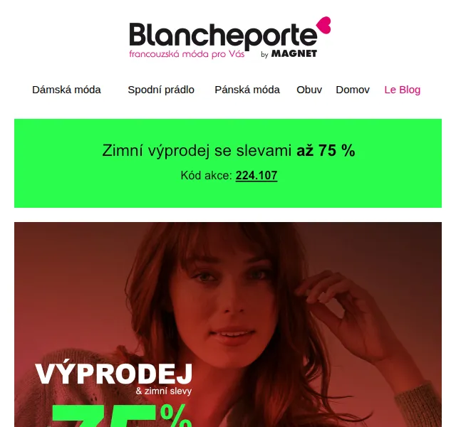Blancheporte: Výprodej bestsellerů až -75 % – červen 2026 | Nuslet.cz