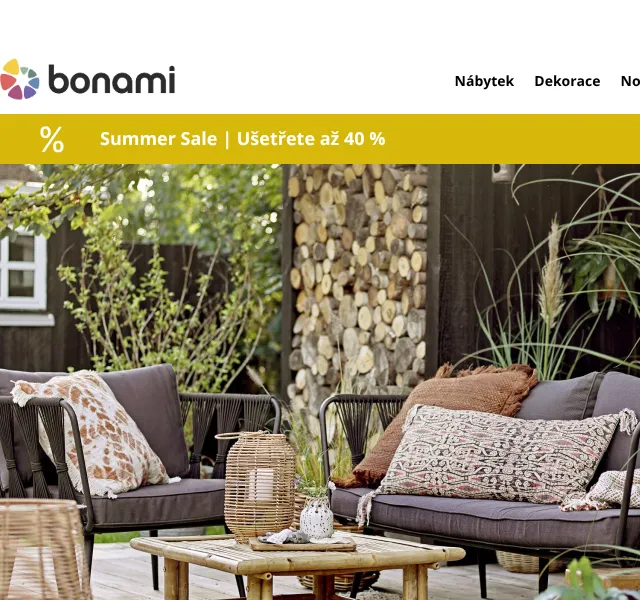 Bonami.cz: Zahradní vybavení, posezení, grilovací nářadí – sleva až 40 % | Červenec 2026