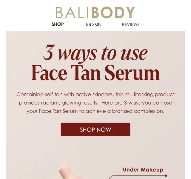 Bali Body: Face Tan Serum – 3 způsoby použití – červen 2026 | Nuslet.cz