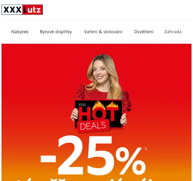 XXXLutz: Sleva 25 % na nábytek a doplky – červenec 2026