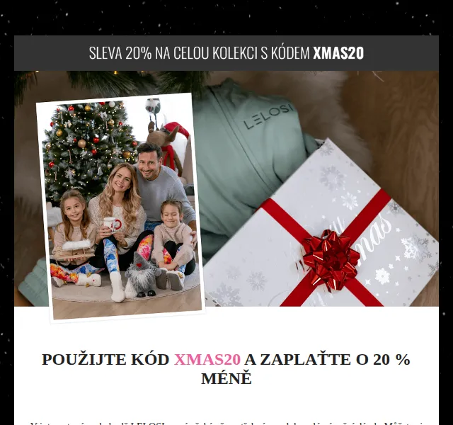 LELOSI: Sleva 20 % na vánoční dárky – prosinec 2026 | Nuslet.cz