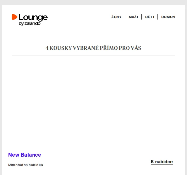 Lounge by Zalando: New Balance, ALDO, Even&Odd – sleva až 85 % – duben 2026