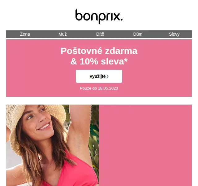 bonprix: 10% sleva + poštovné zdarma – červen 2026 | Nuslet.cz