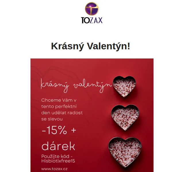 Tozax CZ: sleva 15% + probiotika zdarma – červen 2026 | Nuslet.cz