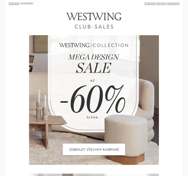 Westwing: Design Sale Westwing Collection – až -60 % – červen 2026 | Nuslet.cz