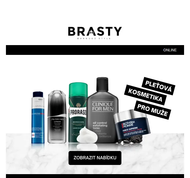 BRASTY: Pleťová kosmetika pro muže s 10% slevou – květen 2022 | Nuslet.cz
