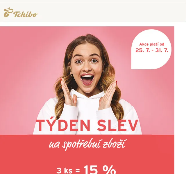 Tchibo: sleva až 25 % na módní a domácí sortiment – duben 2026