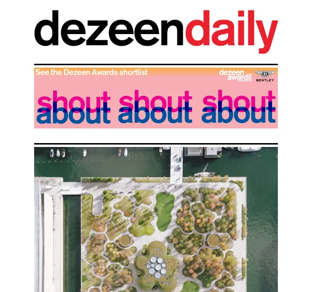 Dezeen Daily: nová architektura a design – červen 2026 | Nuslet.cz