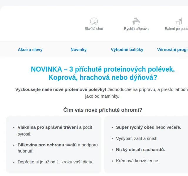 KetoDiet: Nové proteinové polévky – koprová, hrachová, dýňová – červen 2026 | Nuslet.cz