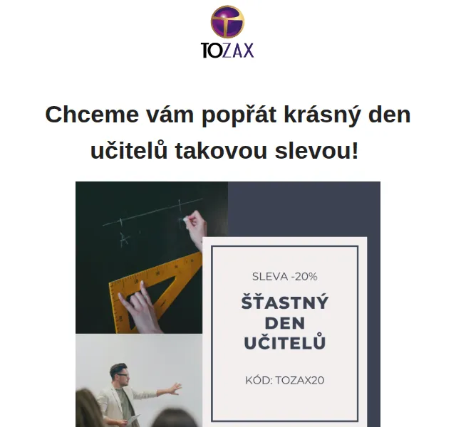 Tozax CZ: Tajná sleva 20 % – červen 2026 | Nuslet.cz