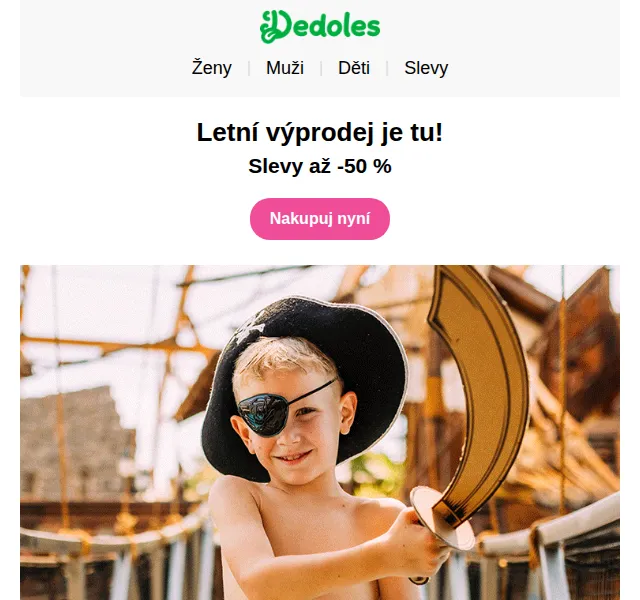 Dedoles.cz: Letní výprodej se slevami až 50 % – červen 2026 | Nuslet.cz