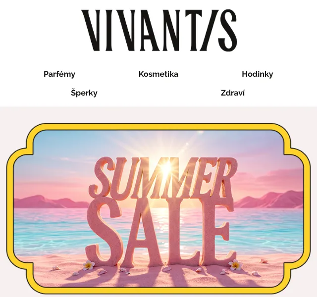Vivantis.cz Summer Sale – parfémy, kosmetika, šperky – červenec 2026