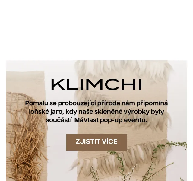 KLIMCHI: ručně foukané české sklo – červen 2026 | Nuslet.cz