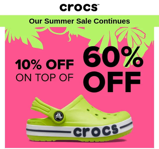 Crocs: Letní výprodej se slevou až 60 % – červen 2026 | Nuslet.cz