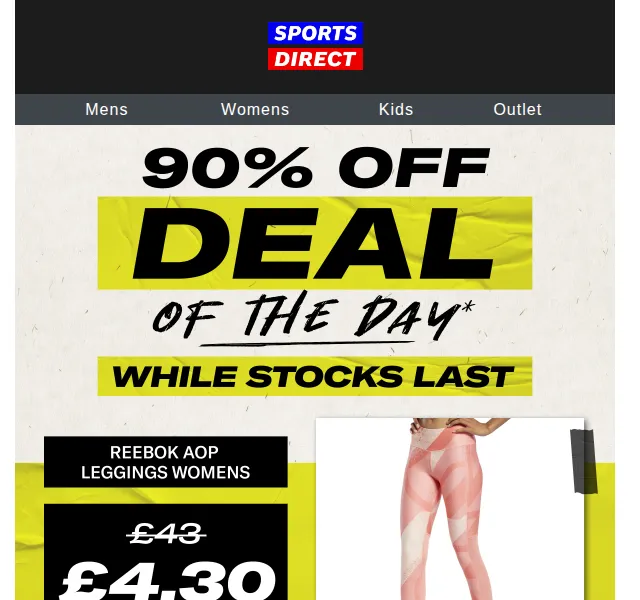 Sportsdirect: Reebok Leggings s 90% slevou – červen 2026 | Nuslet.cz