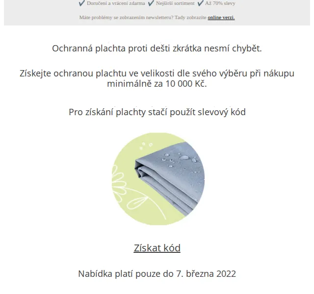 Beliani: Ochranná plachta zdarma k nákupu nad 10 000 Kč – červen 2026 | Nuslet.cz