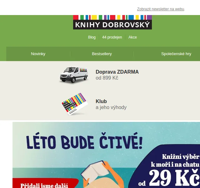 KnihyDobrovsky.cz: Čtivé léto od 29 Kč – červen 2026 | Nuslet.cz