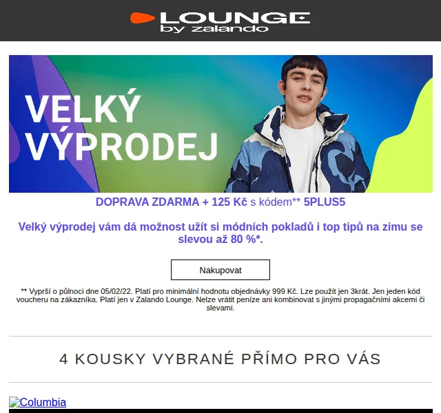 Lounge by Zalando: Columbia, Pepe Jeans, Keen až -74 % – červen 2026 | Nuslet.cz