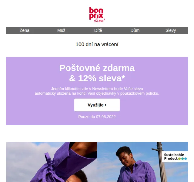 bonprix: 12% sleva a poštovné zdarma – červen 2026 | Nuslet.cz