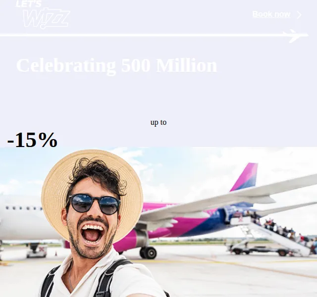 Wizz Air: až 15 % sleva na letenky – červen 2026 | Nuslet.cz